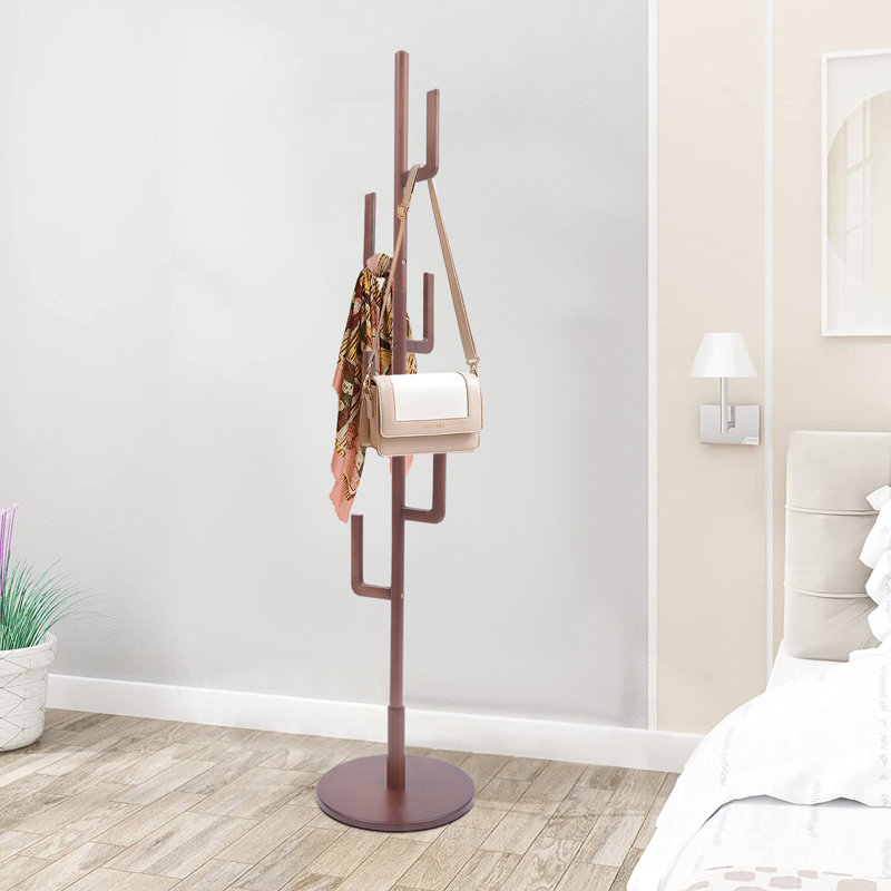 Coat Rack Solid popular Wood Bedroom 6 Hooks.